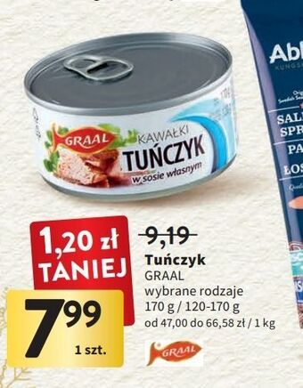 Intermarche Tuńczyk kawałki w sosie własnym graal oferta
