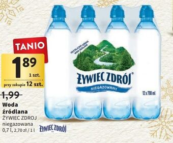 Intermarche Woda niegazowana żywiec zdrój oferta