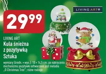 ALDI Living Art Kula śnieżna z pozytywką 1szt. 10x14,5cm różne rodzaje oferta