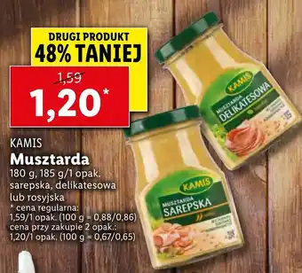 Lidl Musztarda Kamis 180-185g oferta