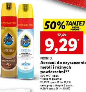 Lidl PRONTO Areozol do czyszczenia mebli i różnych powierzchni 300ml/1 opak. oferta