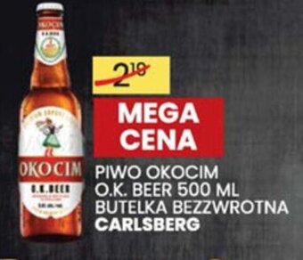 Wafelek Carlsberg Piwo Okocim O.K. Beer 500ml butelka bezzwrotna oferta