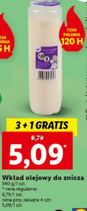 Lidl Wkład olejowy do znicza 340g/1 szt. oferta