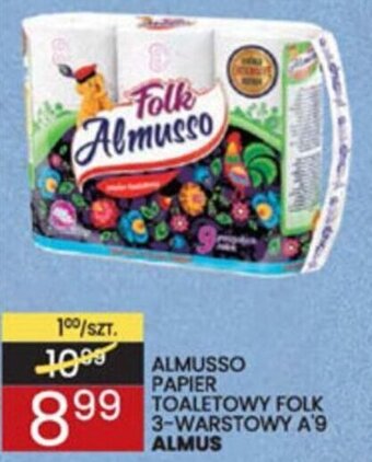 Wafelek Almus Almusso papier toaletowy folk 3-warstwowy a'9 oferta