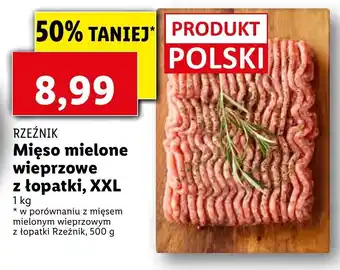 Lidl Mięso mielone wieprzowe z łopatki XXL 1kg oferta