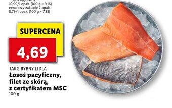 Lidl Łosoś pacyficzny filet ze skórą 100g oferta