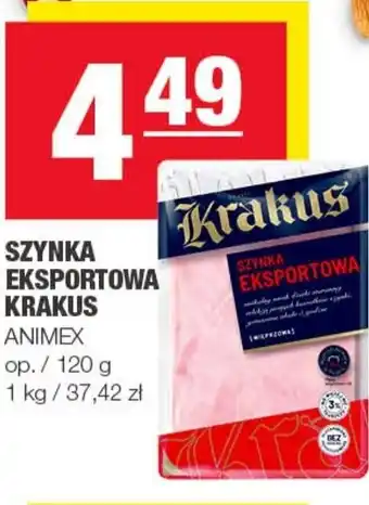 Spar ANIMEX SZYNKA EKSPORTOWA KRAKUS op./120g oferta