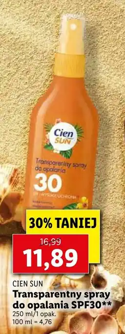 Lidl Transparentny spray do opalania SPF30 oferta