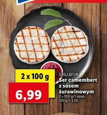 Lidl Ser camembert z sosem żurawinowym oferta