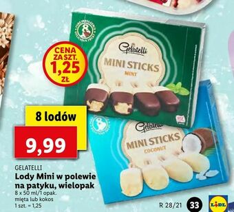 Lidl Lody Mini w polewie na patyku, wielopak oferta