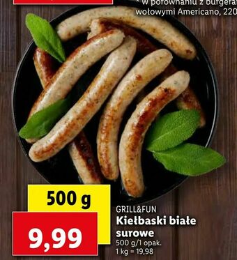 Lidl Kiełbaski białe surowe oferta
