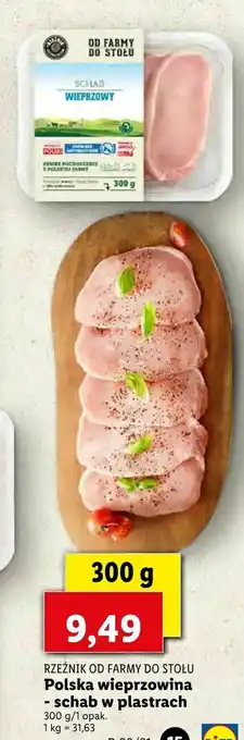 Lidl Polska wieprzowina - schab w plastrach oferta