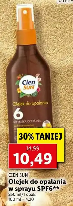 Lidl Olejek do opalania w sprayu SPF6 oferta