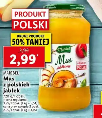 Lidl Mus z polskich jabłek oferta