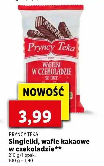 Lidl Singielki, wafle kakaowe w czekoladzie oferta