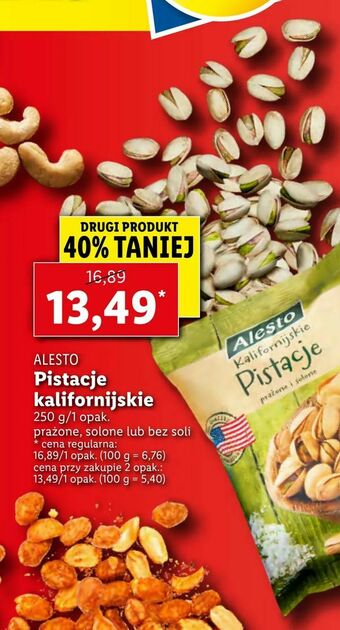Lidl Pistacje kalifornijskie oferta