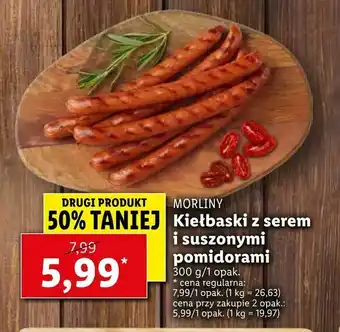 Lidl Kiełbaski z serem i suszonymi pomidorami oferta