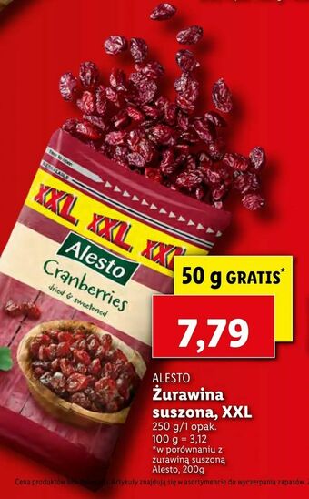 Lidl Żurawina suszona, XXL oferta