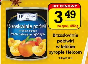 Gram Market Brzoskwinie połówki w lekkim syropie Helcom 850g oferta