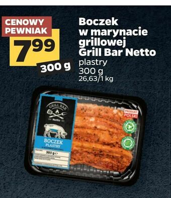 Netto Boczek w marynacie grillowej Grill Bar Netto oferta