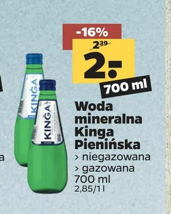Netto Woda mineralna Kinga Pienińska oferta