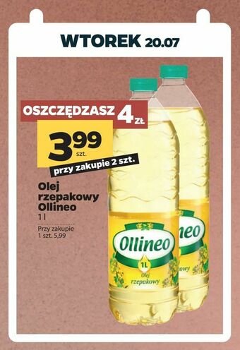 Netto Olej rzepakowy Ollineo oferta