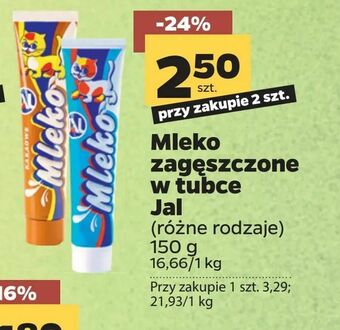 Mleko zagęszczone w tubce Jal