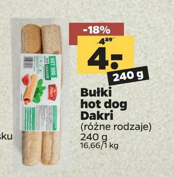 Netto Bułki hot dog Dakri oferta