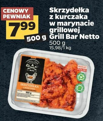 Netto Skrzydełka z kurczaka w marynacie grillowej Grill Bar Netto oferta