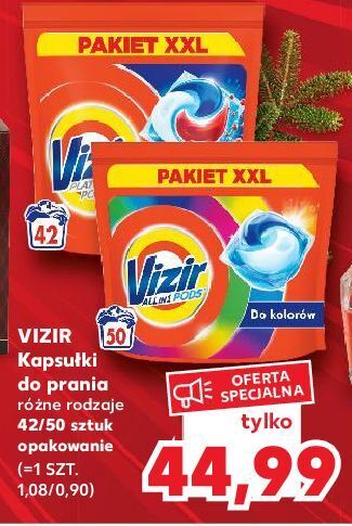Kaufland Kapsułki do prania kolorów vizir all in one pods oferta
