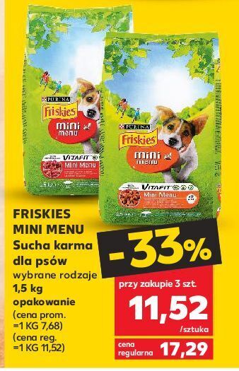 Kaufland Karma dla psa kurczak i warzywa friskies mini menu oferta