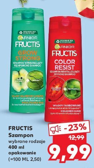 Kaufland Szampon wzmacniający do włosów farbowanych i z pasemkami garnier fructis color resist oferta