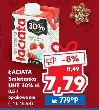 Kaufland Śmietanka 30 % łaciata oferta