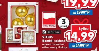 Kaufland Bombki dekorowane 80 mm vitbis oferta