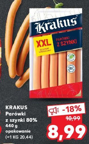 Kaufland Parówki z szynki krakus animex oferta