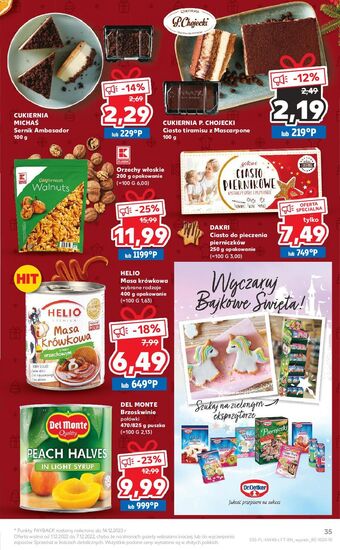 Kaufland Tiramisu z mascarpone chojecki oferta