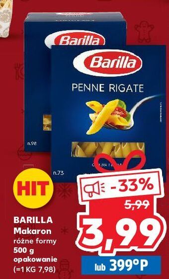 Kaufland Makaron penne rigate barilla oferta