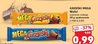 Kaufland Wafelek kakaowy w czekoladzie deserowej grześki mega oferta