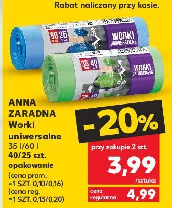 Kaufland Worki na śmieci 35 l anna zaradna oferta