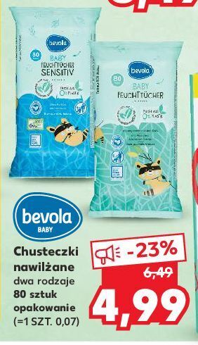 Kaufland Chusteczki nawilżające dla dzieci sensitive bevola baby oferta
