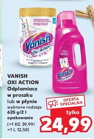 Kaufland Odplamiacz w proszku white vanish oxi action oferta