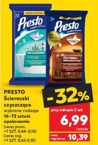 Kaufland Ściereczki do mebli drewnianych presto clean oferta