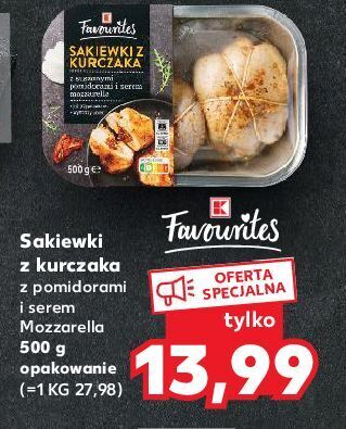 Kaufland Sakiewki z kurczaka pomidorami i serem mozzarella k-classic favourites oferta