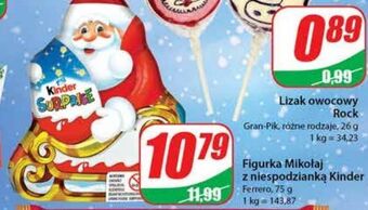 Dino Figurka mikołaj z niespodzianką kinder niespodzianka oferta