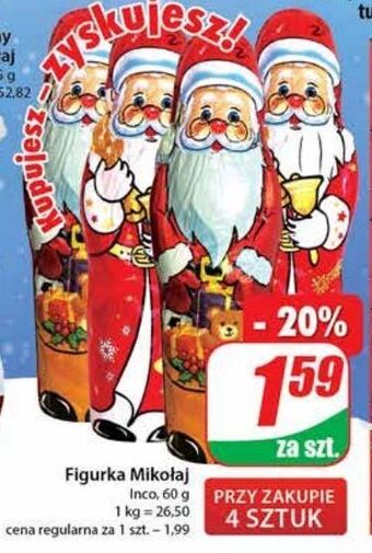 Dino Mikołaj z czekolady inco oferta