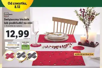 Lidl Bieżnik świąteczny livarno home oferta