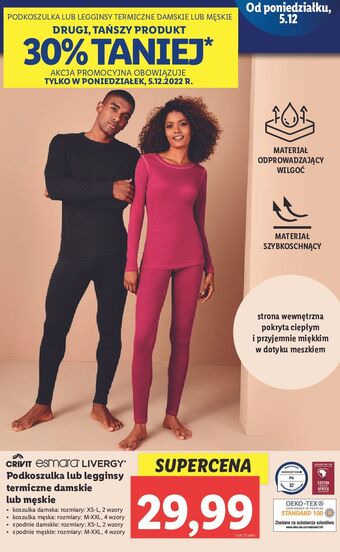 Lidl Koszulka termiczna damska xs-l esmara oferta