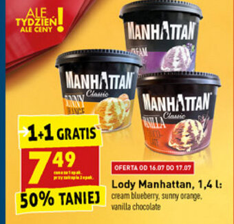 Biedronka Lody Manhattan 1,4l oferta
