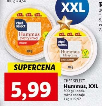 Lidl Hummus z chilli chef select oferta