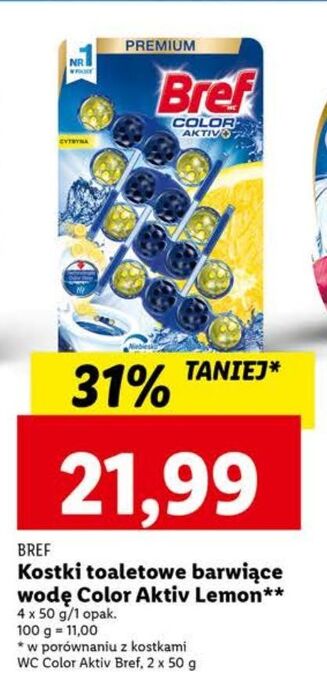 Lidl Zawieszka do wc cytryna bref color aktiv (wcześniej blue active) oferta